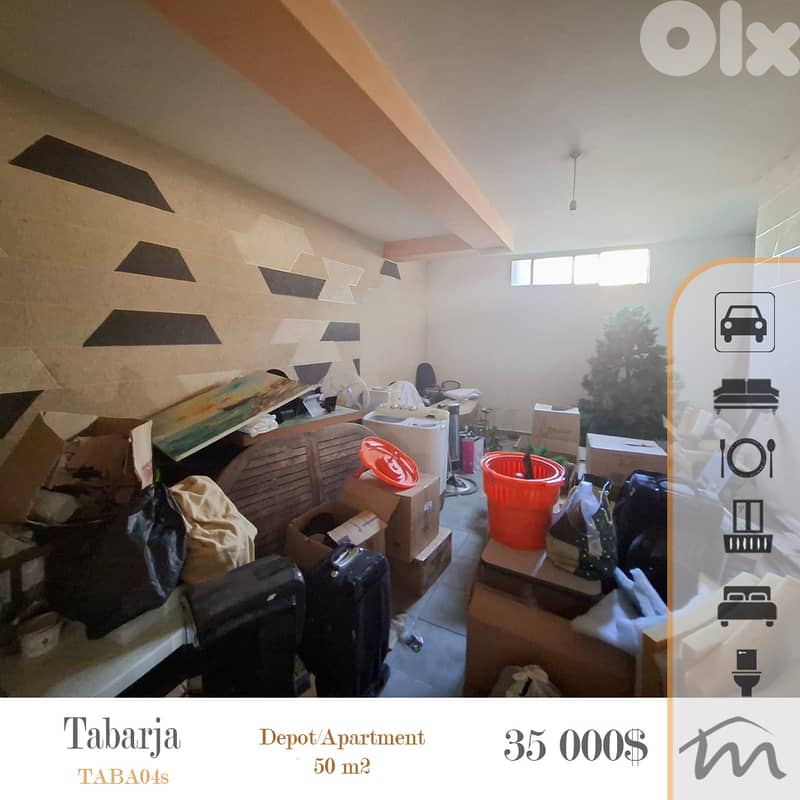 Tabarja | Building Age 15 | 50m² Warehouse/Workshop | Prime Investment 0