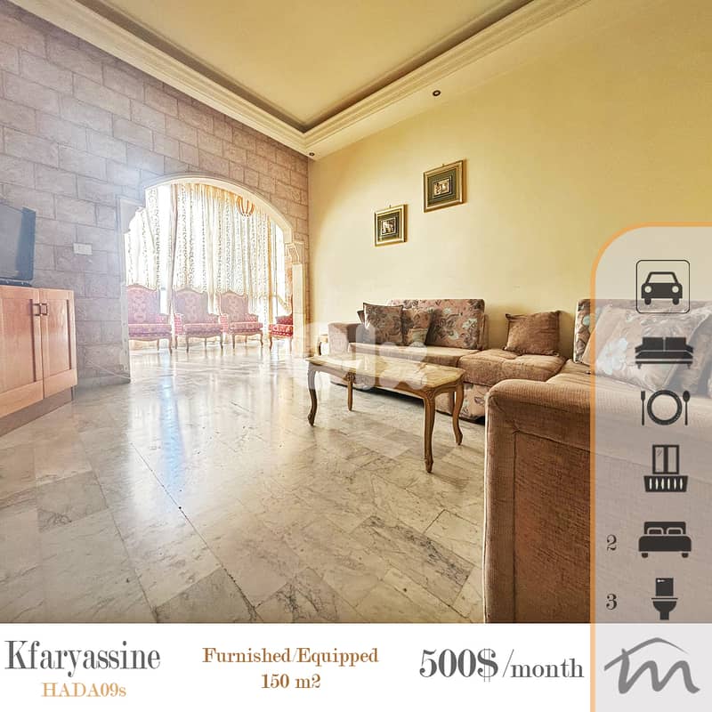 Kfaryassine | Furnished & Equipped 150m² | Panoramic Sea View 0