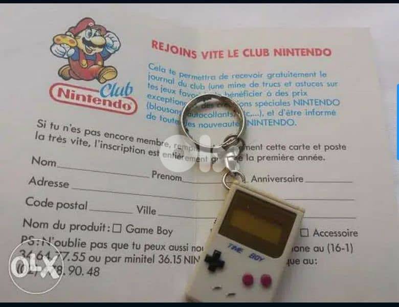 Vintage Gameboy keychain watch (+Nintendo card club) - Not Negotiable 0