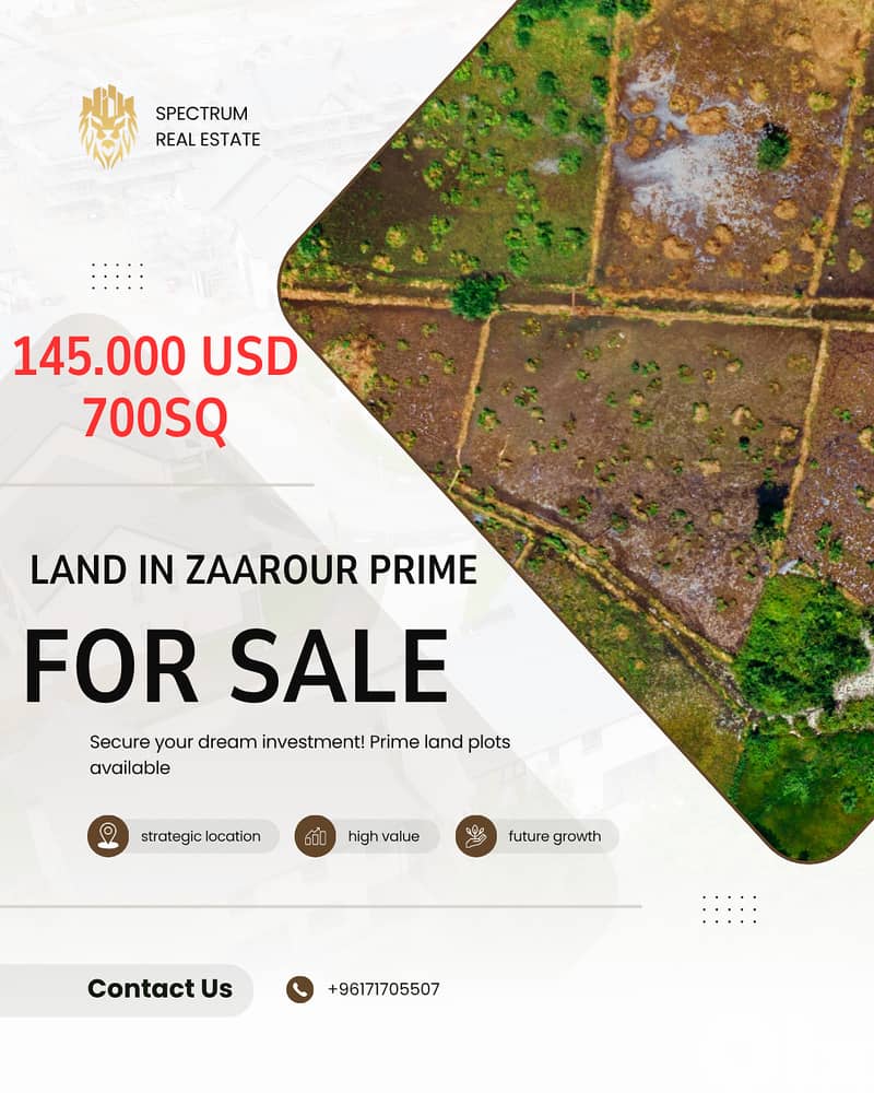 NEXT TO ZAAROUR CLUB SUPER CATCH LAND FOR SALE, ZONE 20/40, (ZA-105) 0