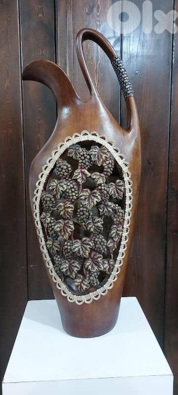 wood vase