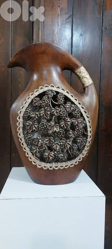 wood vase
