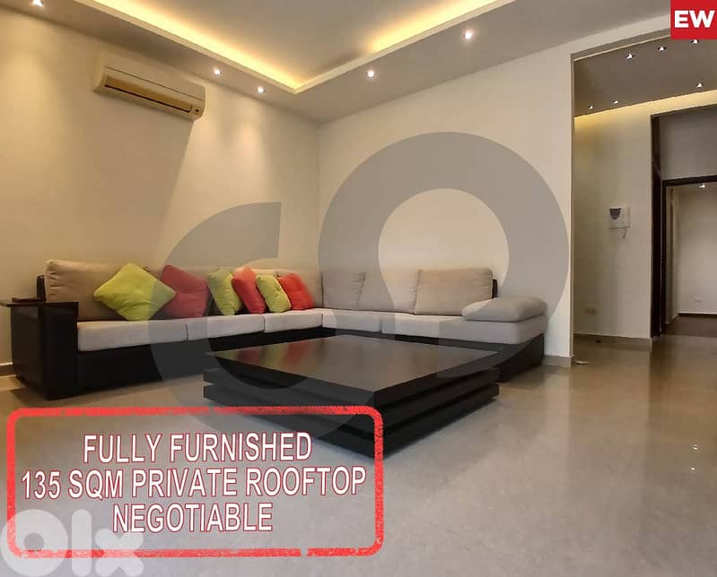 FULLY FURNISHED - 135 SQM PRIVATE ROOFTOP - Adonis REF#EW125630 0