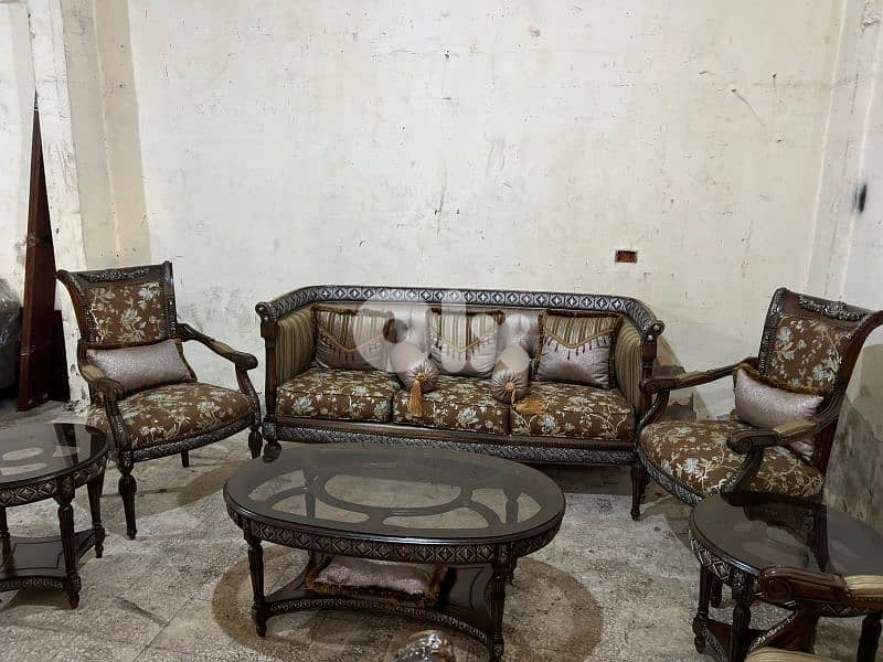 طقم كنبايات حفر خشب زان ست قطع وطاولة 2