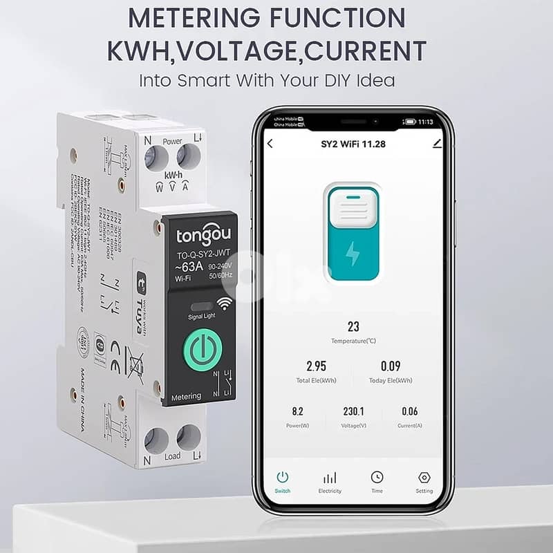 Tuya WiFi Smart Circuit Breaker Energy Meter 1