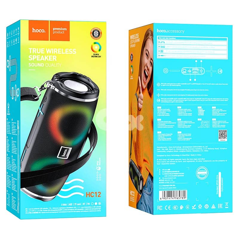 HOCO HC12 TRUE WIRELESS SPEAKER IPX4 WATERPROOF - HC12 وايرلس سبيكر 1