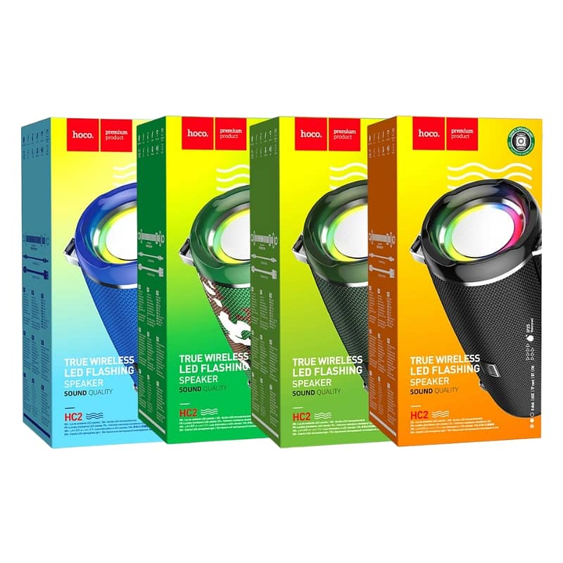 HOCO HC2 TRUE WIRELESS LED FLASHING SPEAKER IPX5 - HC2 وايرلس سبيكر 0