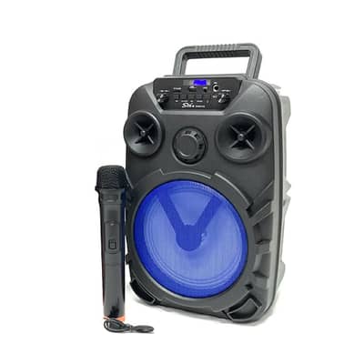 SING-E KARAOKE SPEAKER-2 WHEELS TROLLEY 1X8" - 8122 وايرلس سبيكر