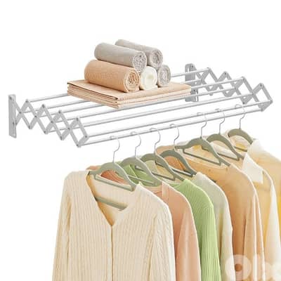 wall mounted cloth drying rack منشر غسيل بينضب من الحيط