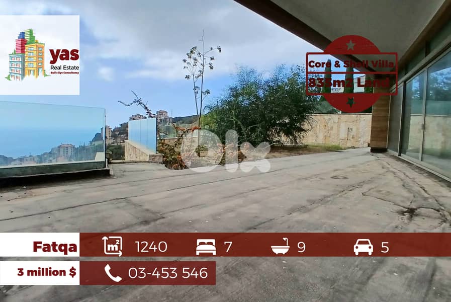 Fatqa 1240m2 | 835m2 Gard | Villa | Core & Shell | Panoramic view | IV 0