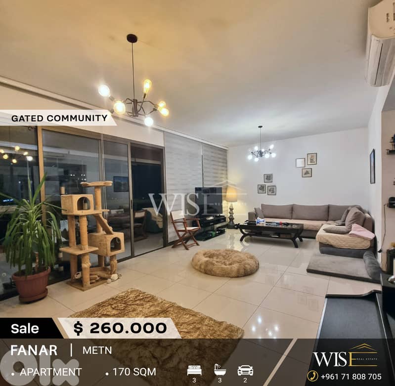 Stunning 170 SQM Semi-Furnished Apartment for SALE in Fanar! 0