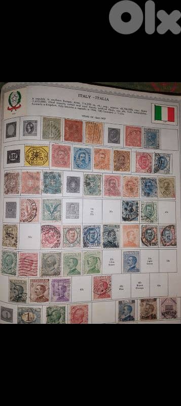 Italy stamps album 0
