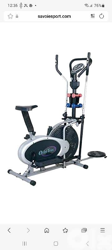 Cardio burning fat 4 in1 elliptical and bike machine plus dumbells 0
