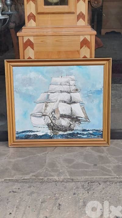 لوحة رسم زيتي اوروبية ض