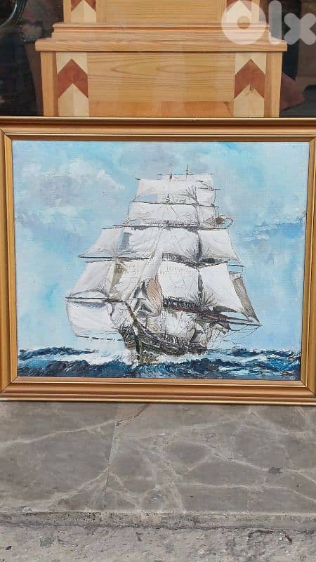 لوحة رسم زيتي اوروبية ض 1