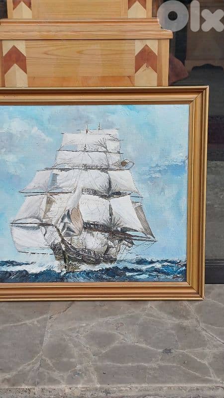 لوحة رسم زيتي اوروبية ض 2