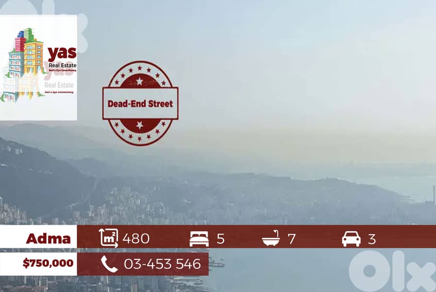 Adma 480m2 | New | Dead End Street | High-End | KA YV | 0