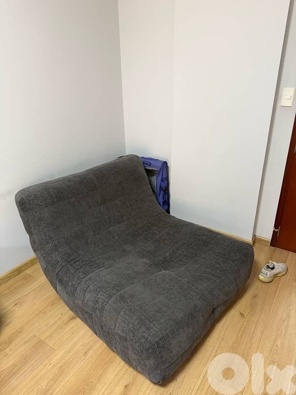 Pouf Sofa Grey 0