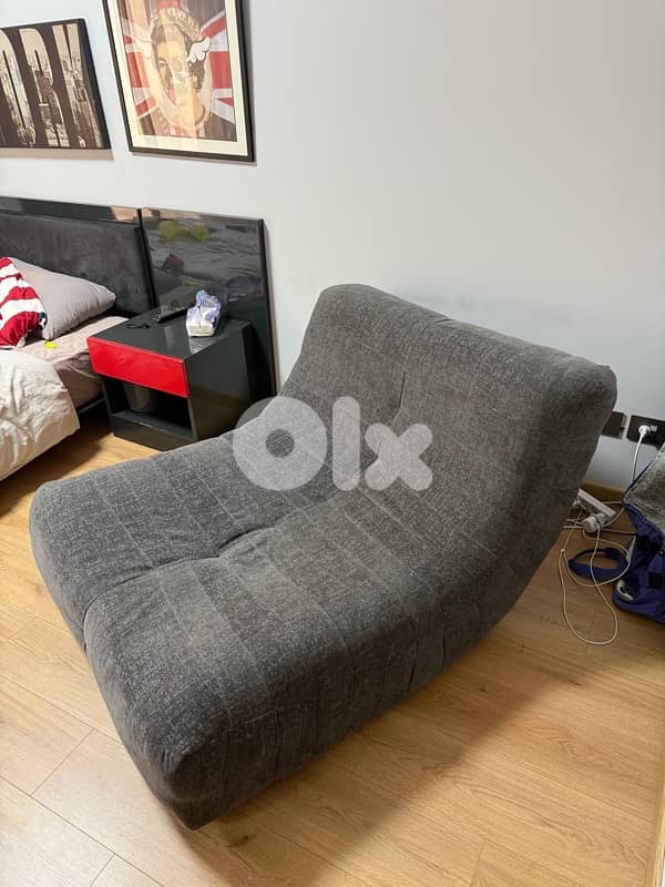 Pouf Sofa Grey 2