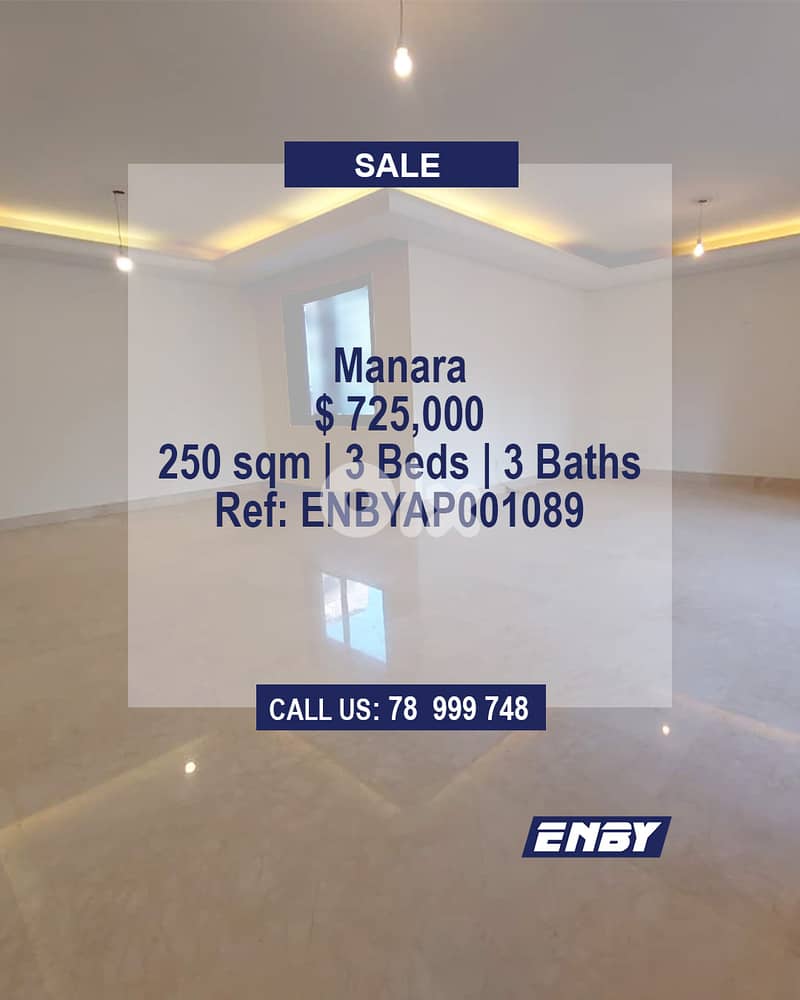 Apartment for sale in Manara | Prime Location | Calm Area | City view 0
