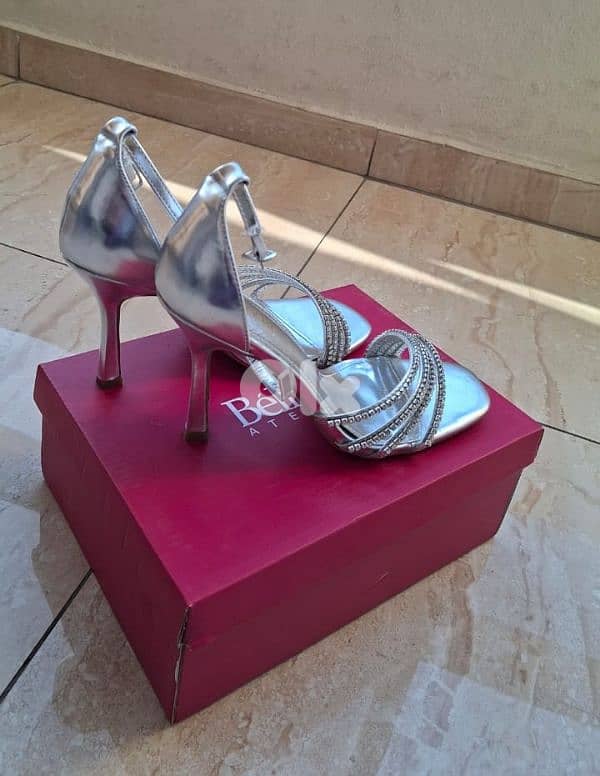 Belinda Silver heels 39 0