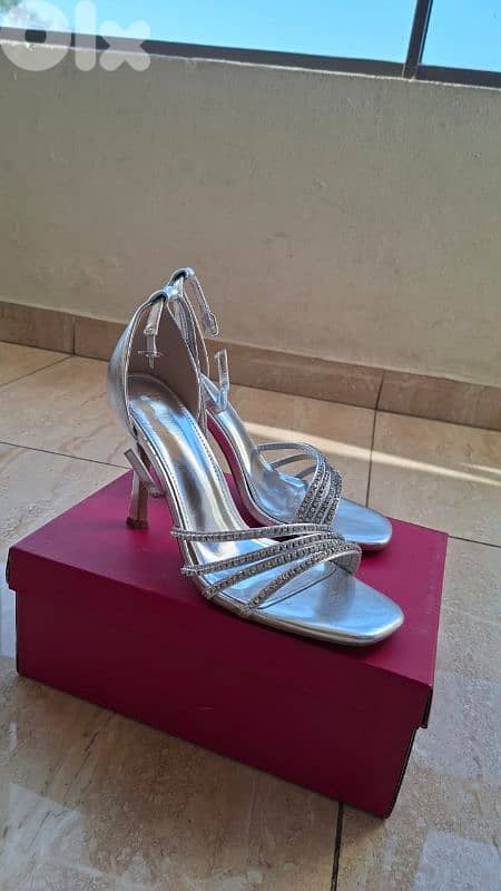 Belinda Silver heels 39 1