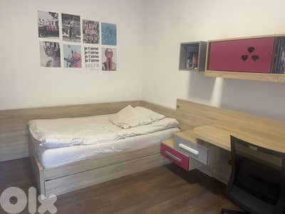 Complete kids Bedroom Set - Modern Style w/ Premium Mattress, Desk &
