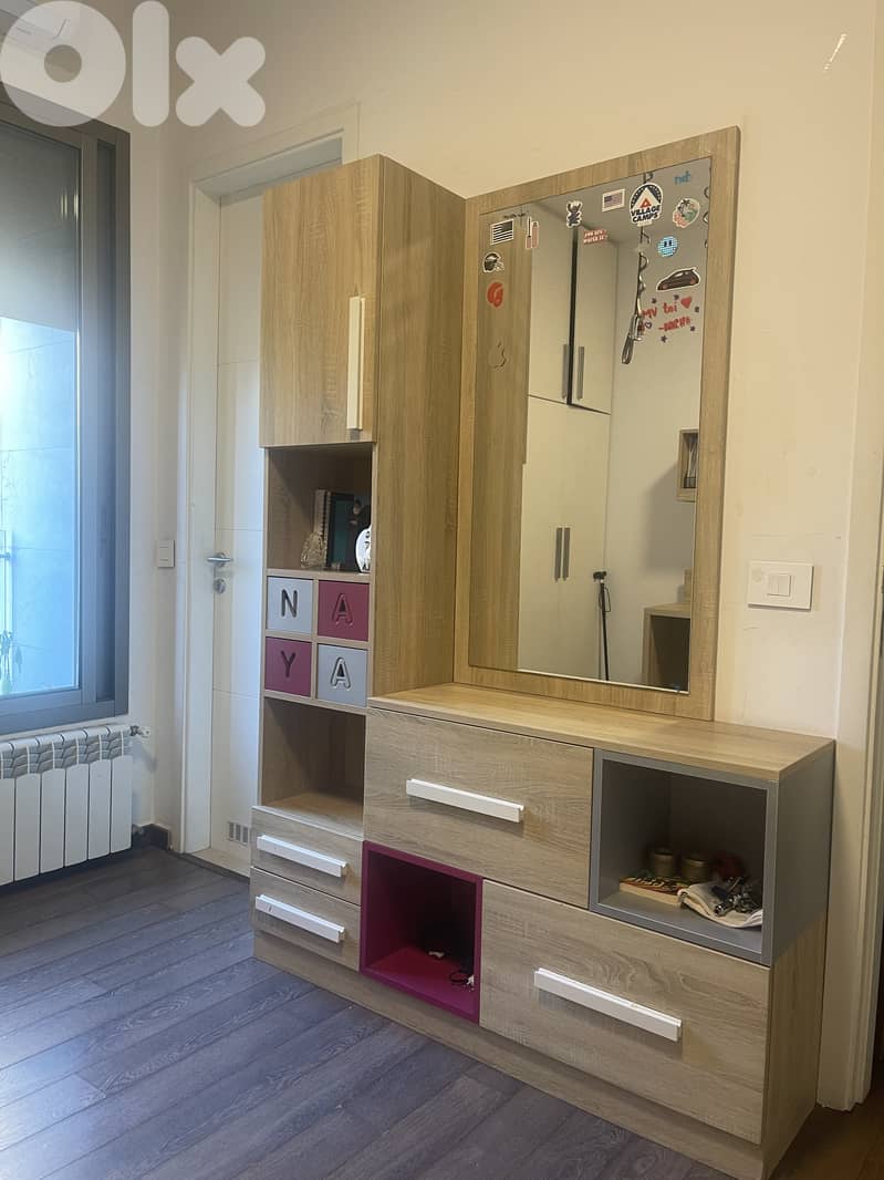 Complete kids Bedroom Set - Modern Style w/ Premium Mattress, Desk & 3