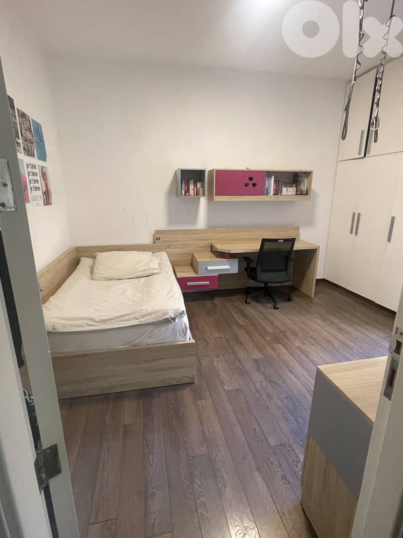 Complete kids Bedroom Set - Modern Style w/ Premium Mattress, Desk & 5