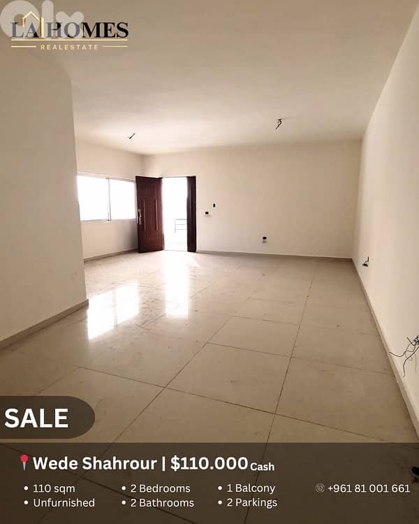 apartment for sale in wede shahrour شقة للبيع في وادي شحرور 0