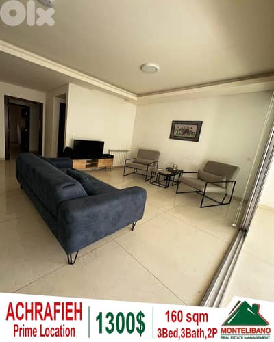 Prime Location Fully Furnished 160 sqm Apartment For Rent in Achrafieh