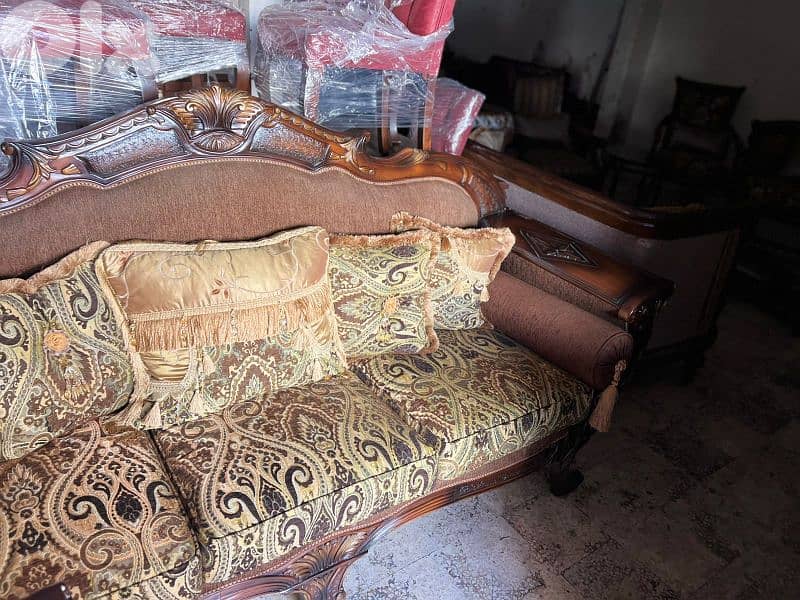 طقم كنبايات حفر خشب زان ست قطع وطاولة 2