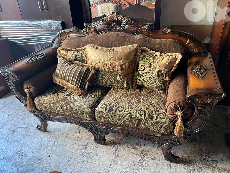 طقم كنبايات حفر خشب زان ست قطع وطاولة 3