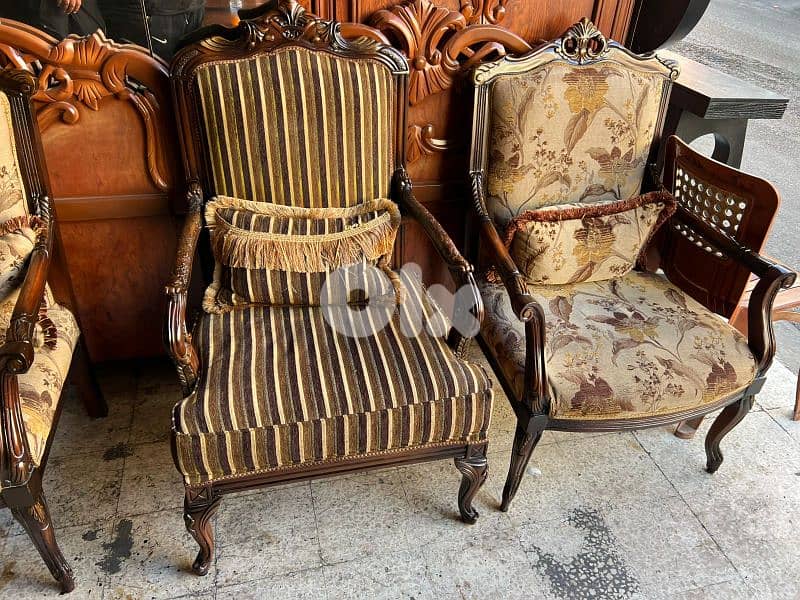 طقم كنبايات حفر خشب زان ست قطع وطاولة 4