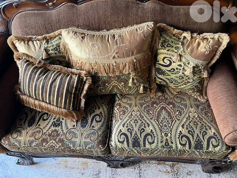 طقم كنبايات حفر خشب زان ست قطع وطاولة 6