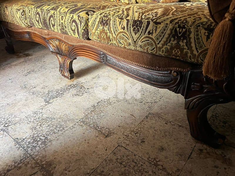 طقم كنبايات حفر خشب زان ست قطع وطاولة 7