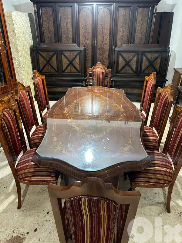 اوضة سفرة خشب زان ملكية 1