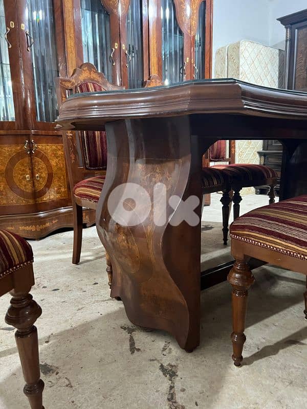 اوضة سفرة خشب زان ملكية 2