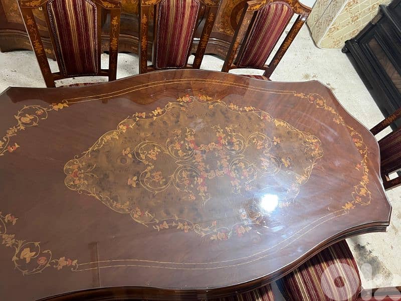 اوضة سفرة خشب زان ملكية 3