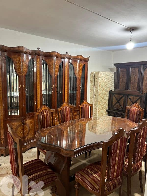 اوضة سفرة خشب زان ملكية 8