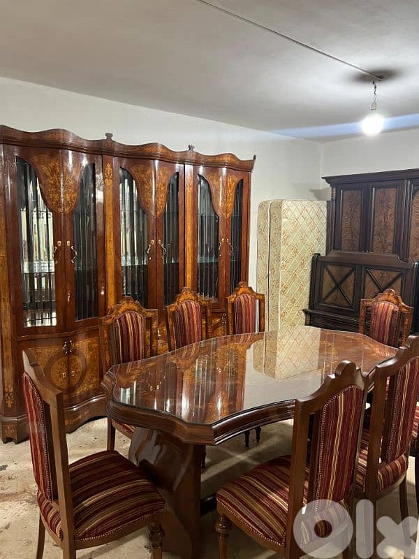 اوضة سفرة خشب زان ملكية 10