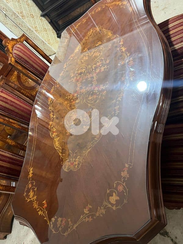 اوضة سفرة خشب زان ملكية 14