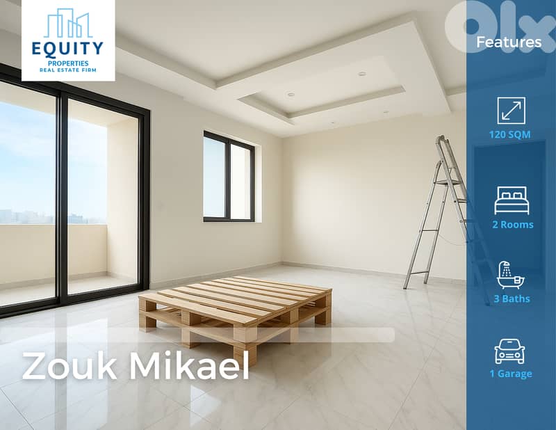 120 SQM Apartment For Rent In Zouk Mikael شقة للإيجار #RK219326 0