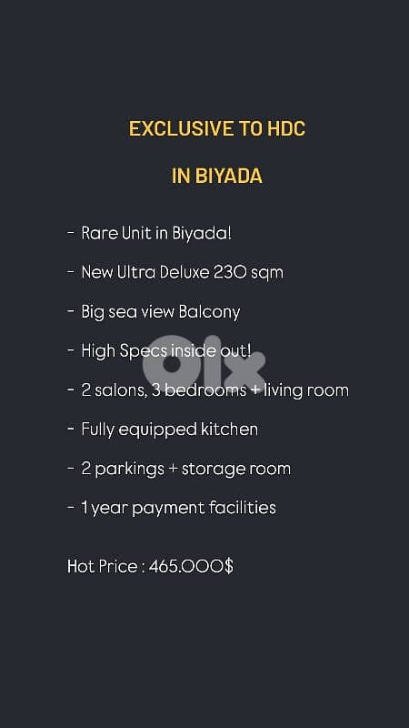 Biyada Ultra Deluxe 230 sqm with a big sea view balcony &highest specs 0