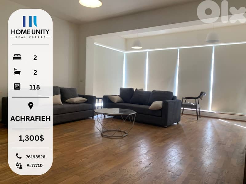 Elegant 118 sqm Apartment for Rent in the Heart of Achrafieh 0