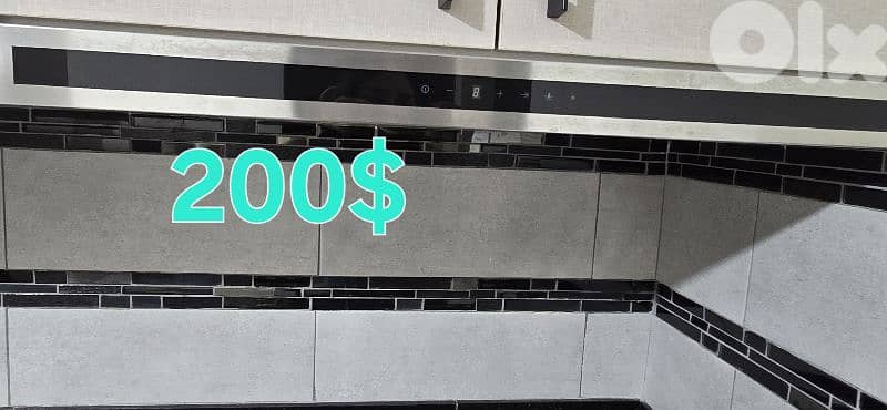 electric oven + built-in gaz top+ hood 1