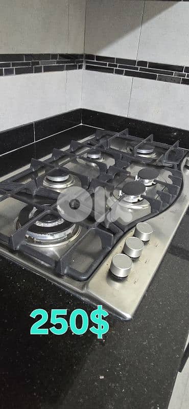 electric oven + built-in gaz top+ hood 2