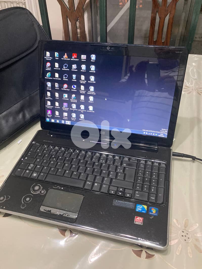 laptop hp pavillon pv6 15 p + chargeur + valise 2