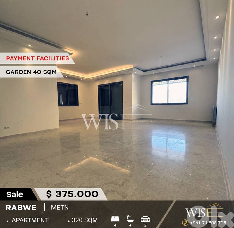 320 SQM Apartment for SALE in Rabweh! 0