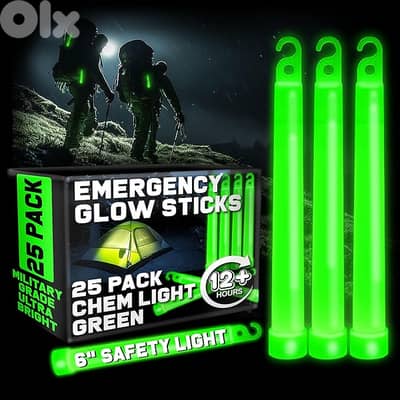 25 Green Glow Sticks